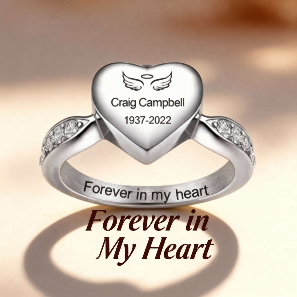 Personalized Bone Ashes Ring